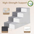 EHEYCIGA 18”H Dog Stairs for Bed, 4-Step Extra Wide Non-Slip Pet Steps for Small Dogs and Cats, Grey