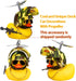 wonuu Rubber Duck Car Ornaments, Squeeze Duck Dashboard Decorations for Cycling and Motorcycle Accessories