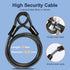 Heavy Duty Bike Locks - Anti Theft Combo U Lock with 4-Digit Resettable Combination and 5Ft Steel Cable