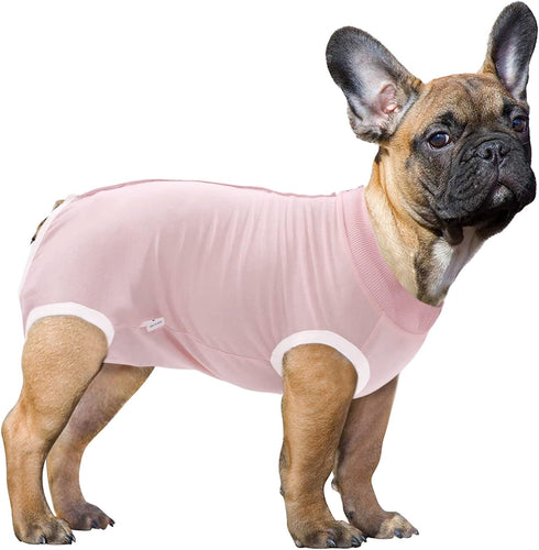 SAWMONG Dog Recovery Suit – Recovery Suit for Dogs After Surgery – Dog Spay Surgical Suit for Female Dogs, Pink, Medium