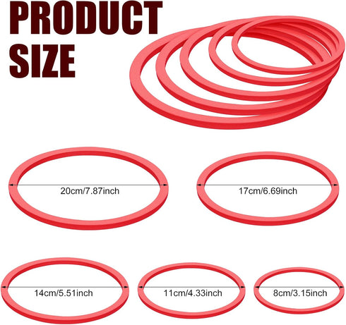 5pcs Aquarium Floating Plant Rings, Round Fish Feeding Rings Foam Fish Tank Plant Corral for Bettas, Goldfish Aquarium Accessories Duckweed Isolation Circle Keep Plants in Place (Red)