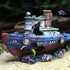 Aquarium Large Shipwreck Decorations, Lifelike Resin Pirate Ship Decor for Fish Tank