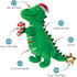 (314629) Fringe Studio Pet Toy, REX-MAS is HERE! Green Rex Plush Dog Toy, PetShop Collection