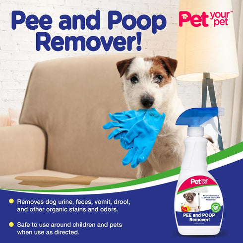32 Oz. Dog Pee and Poop Remover fl All-in-One Pet Stain and Odor Remover with Plant-Derived Ingredients Stain and Odor