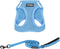 Voyager Step-in Air All Weather Mesh Harness and Reflective Dog Leash Combo 5 ft, Neoprene Handle, Baby Blue, S