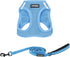 Voyager Step-in Air All Weather Mesh Harness and Reflective Dog Leash Combo 5 ft, Neoprene Handle, Baby Blue, S