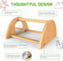 Mini Chick Perch with Mirror, Strong Bamboo Roosting Bar for Coop and Brooder, Training Perch for Baby Chicks, Easy to