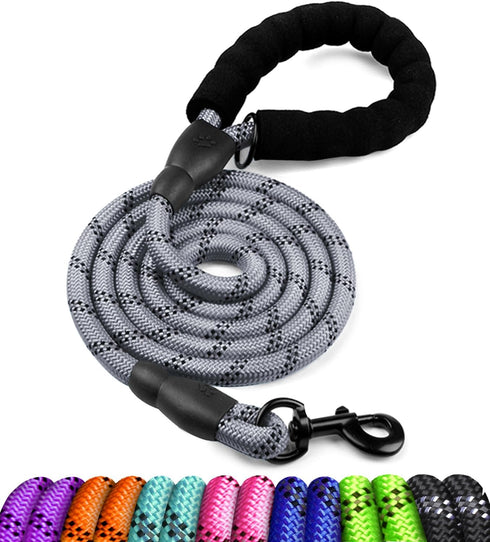 COOYOO Dog Leash 5/6 FT with Highly Reflective Threads and Comfortable Padded Handle for Medium Large Dogs
