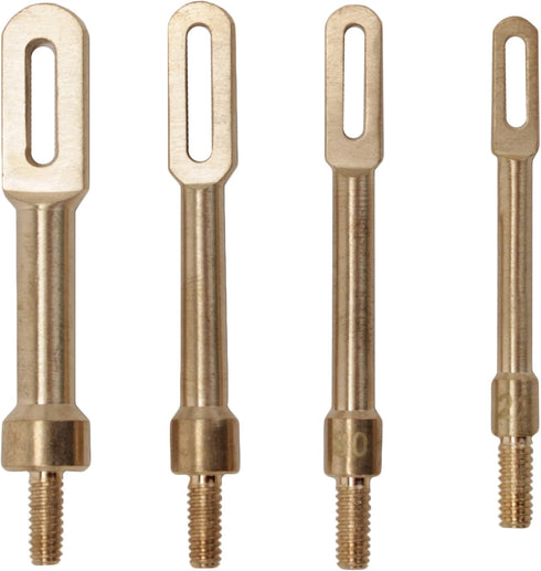 Tipton 4 Pack Solid Brass Slotted Tip Gun Jag with 8-32 Threads for Rifle and Handgun Cleaning