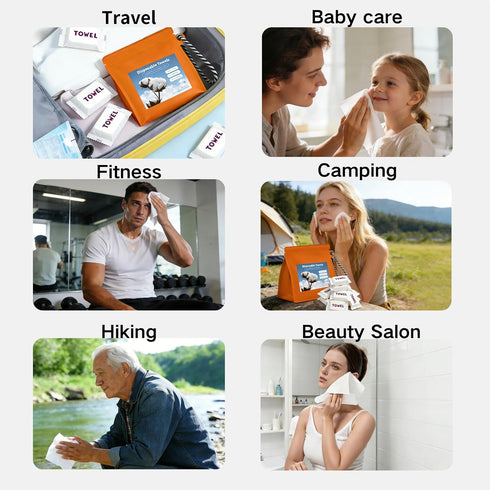 Disposable Compressed Towels, Large Size Compressed Towel, Coin Tissue Portable Washcloth Washcloth Reusable for Travel