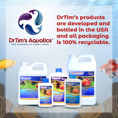 DrTim’s Aquatics AquaCleanse - 32 oz. Tap Water Detoxifier for Freshwater Aquariums - Dechlorinator & Ammonia Remover