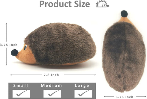 Hedgehogz Squeaky Dog Toy, Stuffed Plush for Small Medium Dogs, 8 Inch, 2 Pack