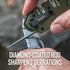 Smith’s 50981 Pocket Pal Tactical Knife Sharpener - OD Green, 2 Stage Sharpener & Diamond Rod, Compact
