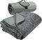 Tirrinia Outdoors Waterproof Throw Blanket, Sherpa Fleece Windproof Mat for Camping, Picnic, Traveling