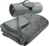 Tirrinia Outdoors Waterproof Throw Blanket, Sherpa Fleece Windproof Mat for Camping, Picnic, Traveling