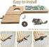 Niwaes Set 9 Pack Chinchilla Wooden Hamster Cage Platform Wood Juvenile Shelves, Squirrel L-Shape Corner Ledge