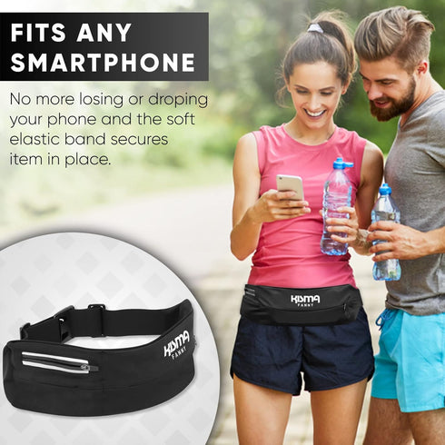 Kisma Running Fanny Pack and Sport Waist Belt – Lightweight Moisture-Wicking Neoprene for Runners, Hikers, Travelers