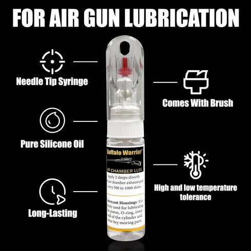 Buffalo Warrior (2 20ml Air Gun Oil, Suitable for lubricating The Seals, O-Rings, Pistons and Metal Parts of The air