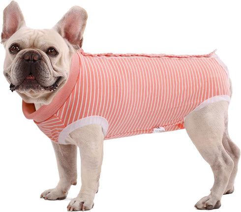 SAWMONG Recovery Suit for Dogs After Surgery, Dog Spay Surgical Suit for Female Dogs, Pink, X-Large