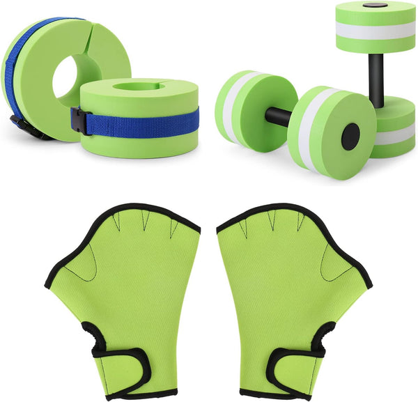 Water Aerobics Set - Foam Water Dumbbell Set for Aquatic Exercise, Pool Fitness Equipment, Upgrade Aquatic Dumbbells