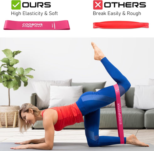 Resistance Bands for Working Out, Exercise Bands for Women & Men, Latex Elastic Bands for Yoga, Pilates, Fitness, Home