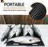 NonSlip Fish Fillet Mat, Heavy Duty Rollable Fish Bait Cutting Board, Large Size Fish Cleaning Mat (14 x 24“, Black)