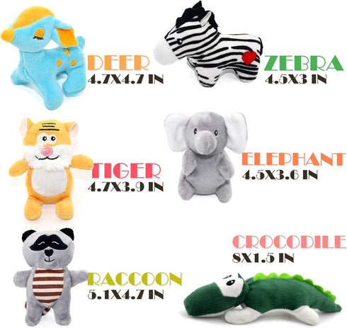 SHARLOVY Dog Squeaky Toys for Small Dogs, Stuffed Animal Chew Toy, Soft Plush Pet Toys Pack of 12 in Gift Box