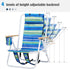 HEPMIMZHU Folding Beach Chair, Foldable Camping Chair with Headrest Cup Holder and Wooden Armrests