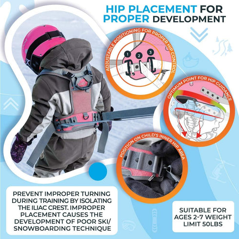 Sklon Ski and Snowboard Harness Trainer for Kids, Training Leash for Skiing Fundamentals
