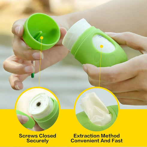 Doodie Flush Dog Poop Bag, 50 Biodegradable Waste Bags with Quick Dispenser, Eco Friendly, Compostable