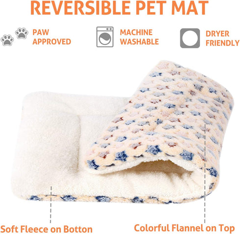 Mora Pets Dog Bed Crate Pad, Ultra Soft with Cute Star Print, Washable Mat for Large Medium Small Dogs, Reversible