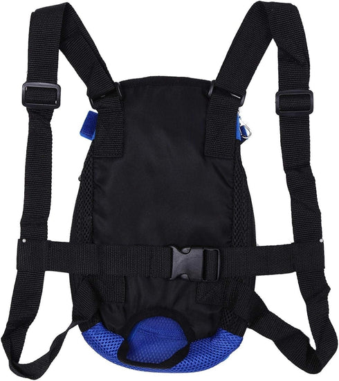Pet Carrier Backpack, Fashionable Dog Five Holes Backpack Front Chest Tote Carrier (Dark Blue S)