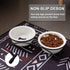 Elevated Cat Bowls Set, Ceramic Raised Cat Food Water Bowl with Metal Stand for Indoor Cats, 12 Ounces, Cute Paw Pattern