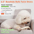 MON2SUN Dog Rawhide Rolls, Twist Sticks, 6-6.5 Inch Dog Chew Treats, Natural Flavor, 60 Count for Puppies.