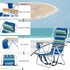 WENLIN 2 Pack,Portable Backpack (1PcsStripes) Beach Chairs for Adults Folding Beach Chair with Headrest Cup Holder