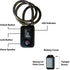 Nulock Keyless Bluetooth Bike Lock - IP44 Splash-Proof with 110db Alarm, 24-inch Braided Steel Cable