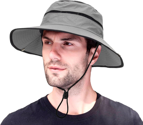 Foldable Fishing Hat, Breathable Beach Sun Hat - Outdoor Packable UV Protection Safari Bucket Hat