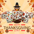 Elegant little tail Dog Collar with Bow, Thanksgiving Turkey Bow for Large Dogs