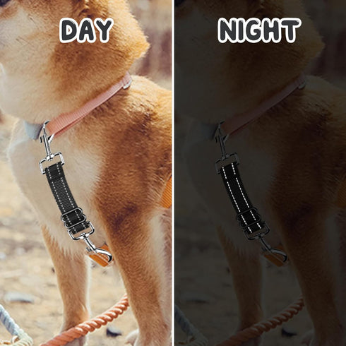 YUEPET 2 Pack Adjustable Prong Collar Backup Clips, Reflective Double Ended Clasp Leash Connector for Dog Harness