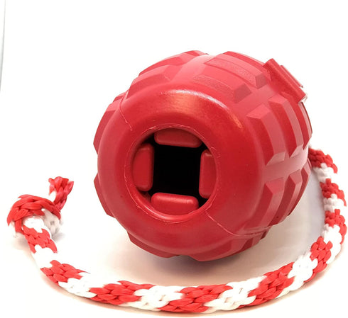 SodaPup USA-K9 Grenade – Durable Dog Tug Toy, Chew Toy & Treat Dispenser Made in USA from Non-Toxic Natural Rubber
