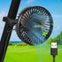 Roykaw Portable USB Powered Golf Cart Fan - Compatible with EZGO Club Car Yamaha Models, 3 Speed & 360° Rotation