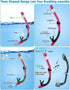 Snorkel Set with Fins for Adults, Snorkeling Gear Combo Set with Dry Top Snorkel Mask & Travel Bag