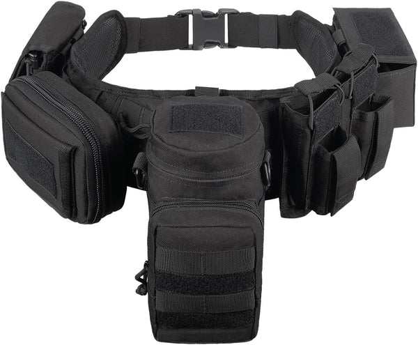YAKEDA 5 in 1 Duty Belts, Tactical Utility Belt with Pouches for Law Enforcement