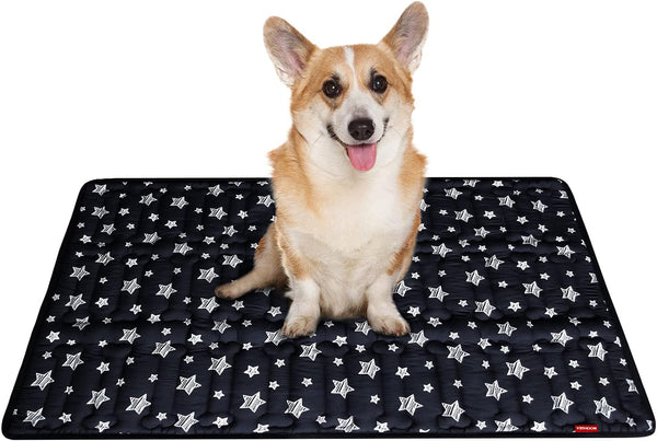 Dog Crate Mat (36" x 23") - Soft Bed Mat with Cute Prints, Personalized Anti-Slip Kennel Pad, Machine Washable