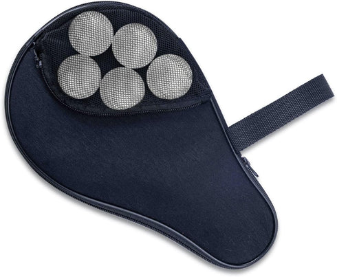 VISEMAN Table Tennis Racket Cover, Portable Waterproof Table Tennis Bat Bag to Hold 2 Paddles and 5 Balls