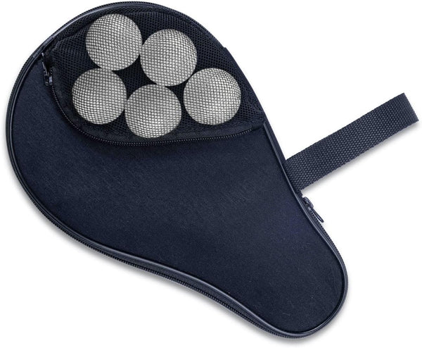 VISEMAN Table Tennis Racket Cover, Portable Waterproof Table Tennis Bat Bag to Hold 2 Paddles and 5 Balls