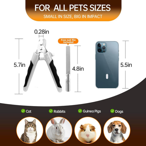 Trimmer, IREDOON Dog Nail Clippers and Ultra-Sharp Pet Nail Clippers with Nail File for Grooming - Dog Claw Care