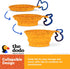 The Dodo Collapsible Dog Bowl, Yellow; Travel Dog Bowl That Folds Flat with Carabiner for Easy Storage