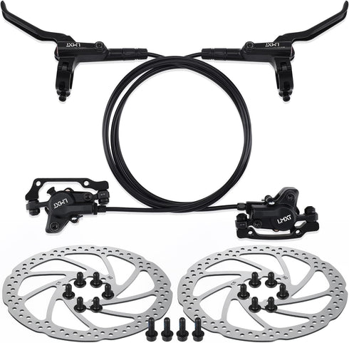 TOBWOLF 1 Pair MTB Disc Brake Set, Mechanical/Hydraulic Disc Brake Kit with 160mm Rotor for Bicycle