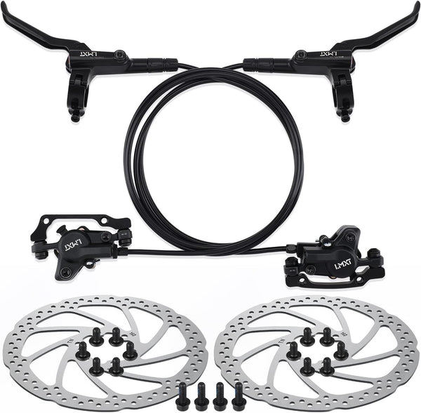 TOBWOLF 1 Pair MTB Disc Brake Set, Mechanical/Hydraulic Disc Brake Kit with 160mm Rotor for Bicycle
